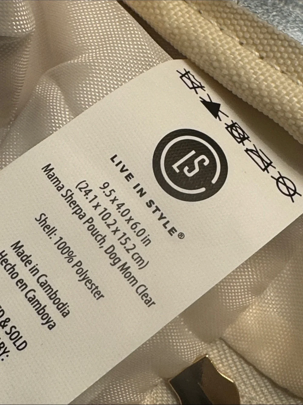 LS LIVE IN STYLE Pouch Dog Mom Clear NWT